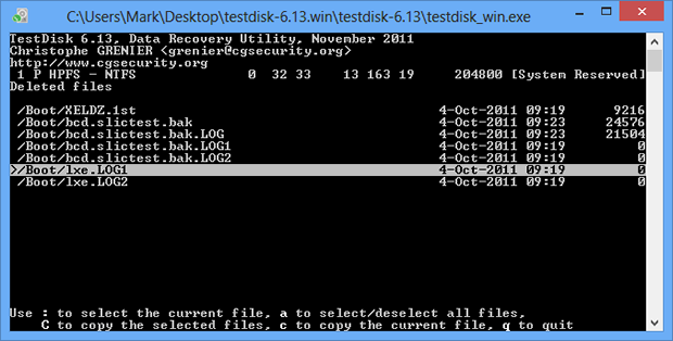 testdisk rebuild boot sector